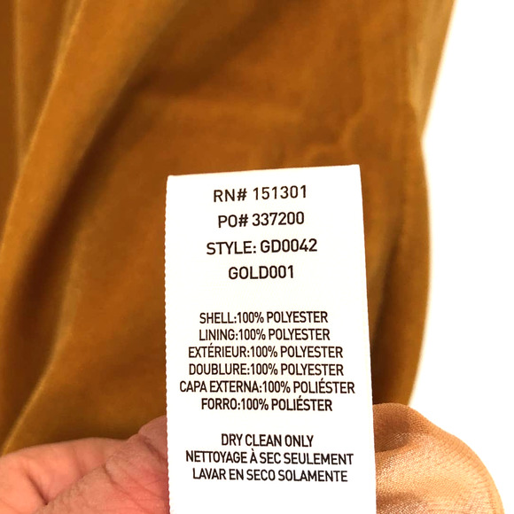 Good American Slip Velvet Midi V-Neck Gold Dress Women's Size Medium - Picture 8 of 10